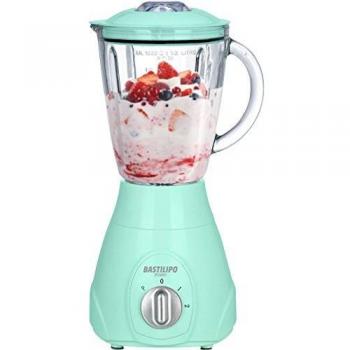 Bastilipo BV-550 Batidora de Vaso, 550 W, 1.5 litros, Plástico, 2 Velocidades, Verde Agua