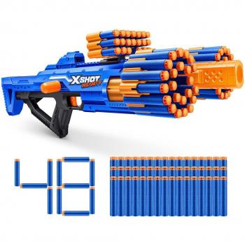 X-Shot - Lanzador Insanity Berzerko con 48 dardos y cañón giratorio