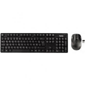 Hama 053818 - Teclado y ratón inalámbrico, color negro