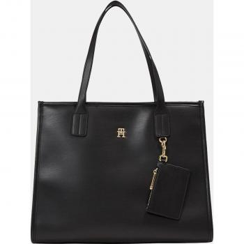 Bolso Tote City con Monograma negro de Tommy Hilfiger para mujer, con monedero extraíble
