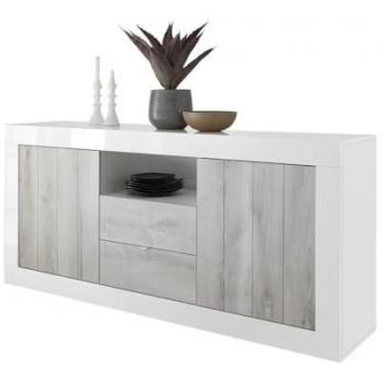 Aparador CaliCosy de 2 puertas batientes y 2 cajones - Fabricación italiana - L184 cm - para sala de estar y comedor