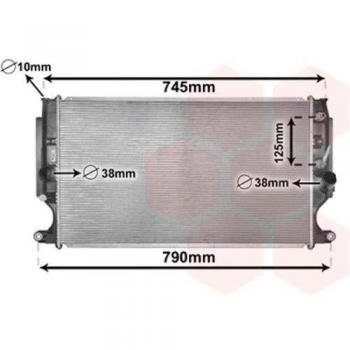 Radiador de refrigeración del motor Van Wezel 53002704
