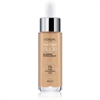 L'Oreal Paris True Match Nude Plumping Tinted Serum, serum to even out skin tone, shade 2-3 Light, 30 ml