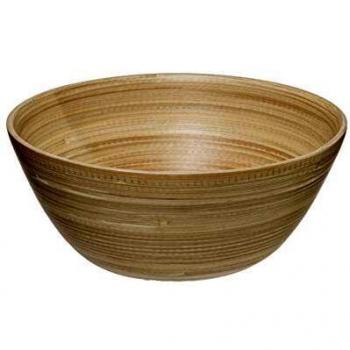 Ensaladera de Bambú Natural - Beige - Diámetro 30 cm