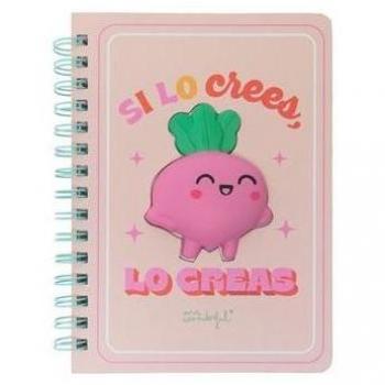Libreta A5 con squishy Remolacha Si lo crees, lo creas
