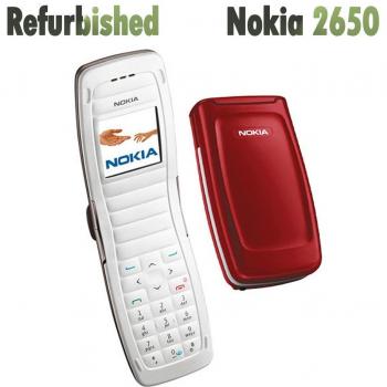 Teléfono Móvil Nokia 2650 Reacondicionado 90% Nuevo Desbloqueado Set Simple Rojo