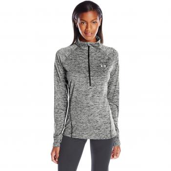 Under Armour Tech 1/2 Zip Twist Top de Manga Larga, Mujer, Negro
