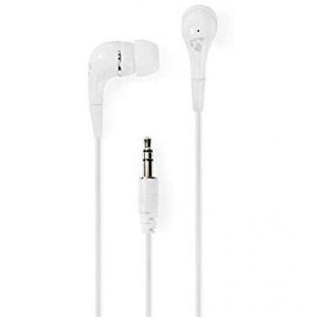 NEDIS Auriculares con Cable Auriculares con Cable | 3.5 mm | Longitud del Cable: 1.20 m | Negro/Plata Blanco 1.20 m