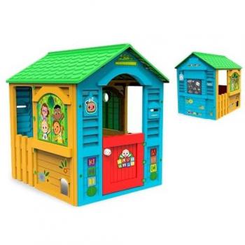 Chicos - Casita Cocomelon Melon Patch Academy | Fabricada en plástico Resistente y Duradero | Apta para Exterior e Interior | A Partir de 24 Meses | Medidas: 84 x 103 x 104 cm