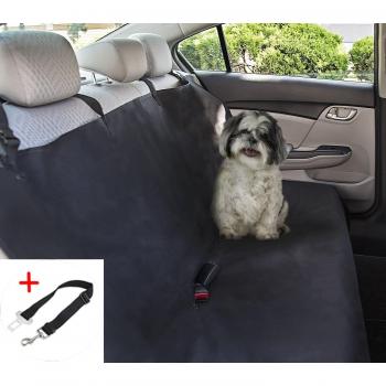 Pettom Funda del Perro Funda Coche Perro Delgada Cubierta de Asiento Trasero de Coche Manta del Perro de Coche Protector Antideslizante y Impermeable con Gran Capacidad de Carga Lavable Cubierta de Asiento de Coche, 142cm x 119cm/56 x 47, Color Negro