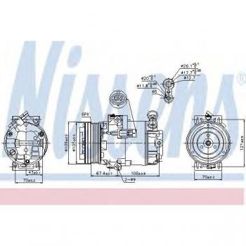 Compresor de aire acondicionado NISSENS 89222, tipo: compresor, características: compatible con sistemas de aire acondicionado, número de referencia 89222