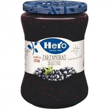 Hero Frutas Selectas Confitura Zarzamora , Frasco de Cristal - 345 gr