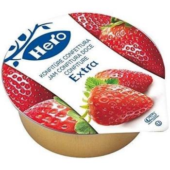 Hero Porciones de confitura de fresa. 72 Unidades de 25gr