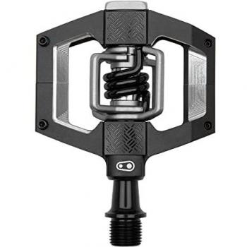 Pedales Crankbrothers Mallet Trail - Plateado y Negro, con plataforma amplia para mayor estabilidad, sistema de doble cara para fácil entrada y salida, diseño ligero de aleación, eje de acero inoxidable para durabilidad y compatibilidad con cal
