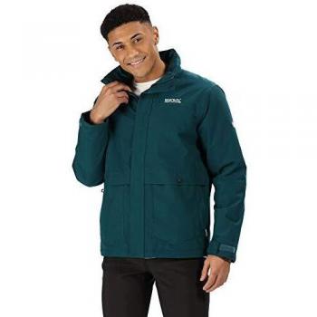 Regatta Hackber II - Chaqueta Impermeable y Transpirable con Aislamiento térmico y Capucha para Senderismo, Hombre, Color Deep Teal, tamaño Extra-Large