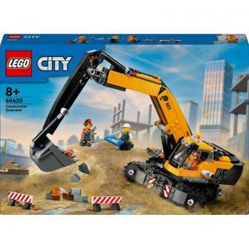 Excavadora de Obra Amarilla LEGO City - Set de Construcción 60420
