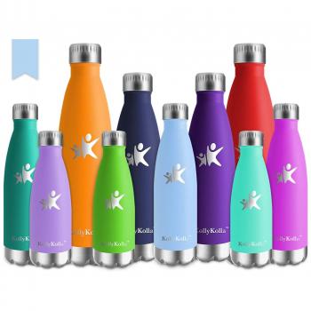 KollyKolla Botella de Agua Acero Inoxidable Termica Oficina Termos Agua Ecológica Frascos Térmicos Deportiva Termo Niños Sin BPA Reutilizables Water Bottle Deporte Gym,