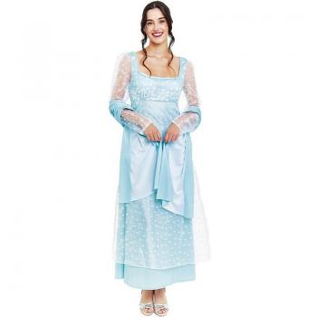 Disfraz de Lady Inglesa azul celeste para mujer