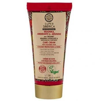 Natura Siberica Super Krasnika, amaranto y arginina. Crema para el cuidado del cabello teñido, 50 ml