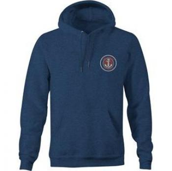 Grundens Displacement DWR Heather Navy Hoodie - XL, Ultimate Protection for Outdoor Adventures