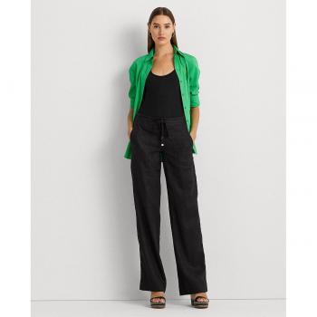 Pantalón de mujer de pernera ancha de lino con cintura elástica JOVONIE - Lauren Ralph Lauren
