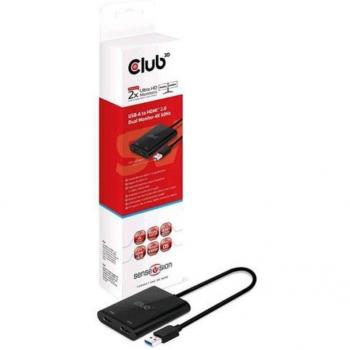 Adaptador USB-A 3.1 a HDMI 2.0 Doble Monitor 4K 60Hz Club3D