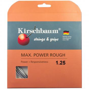 Kirschbaum MAX Power Rough Garniture - Cordaje de Tenis, Color Gris, MAX Power Rough, Gris