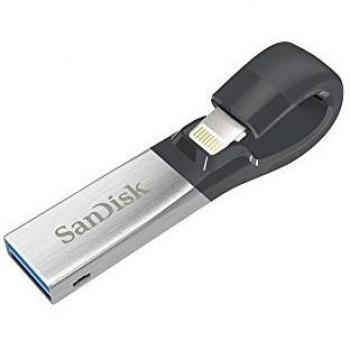 SanDisk iXpand 64GB USB 3.0 Flash Drive for iPhone, iPad - Black/Silver
