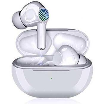 Auriculares Inalámbricos,TWS Bluetooth 5.0 Auriculares Bajo estéreo con micrófono IPX6 Impermeable Carga USB-C con Caja de Carga Portátil Auriculares in Ear para iPhone/Android/Samsung