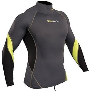 2018 Gul Xola Long Sleeve Rash Vest Graphite / Lime RG0339-B4 Sizes- - XXLarge