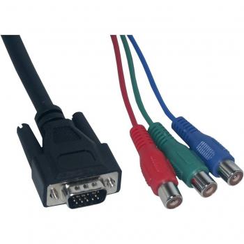 MCL Cable Adapter VGA/YUV - Cable VGA, Negro