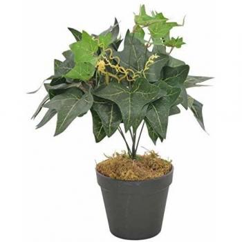 vidaXL Planta artificial hojas yedra con macetero verde 45 cm