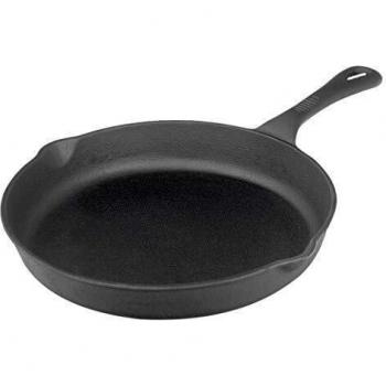 ICD - Sartén de hierro fundido con mango y 2 picos vertedores, 29,2 cm, color negro