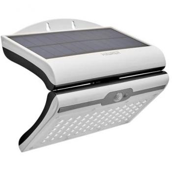Aplique Solar LED Jardín Blanca con Sensor de Movimiento y Crepuscular 6W 420lm IP44