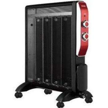 Radiador de mica Svan SCRM2000 2000W 4 elementos negro/rojo