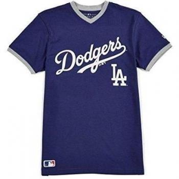 New Era Ne96423Fa16 Mlb Ringer Tee Losdod Dry - Camiseta manga corta-Línea Los Angeles Dodgers para hombre, color azul, talla S