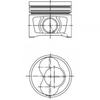 Pistón Kolbenschmidt 40408620 - Pistón de automóvil, fabricado en acero de alta calidad, diseñado para motores diésel y gasolina, con un diámetro específico para garantizar un ajuste perfecto, resistencia a altas temperaturas y pres