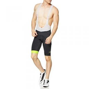 zerorh+ Prime, Bibshort Bike para Hombre, Hombre, Ecu0717 R91M, Black/Fluo Yellow/Reflex, M
