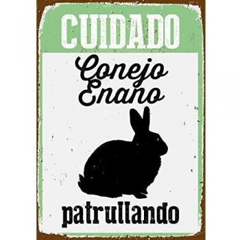 Magnet & Steel 23-8260 Señal A5 Cuidado Conejo Enano Patrullando 14.8 x 21 cm