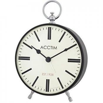 Acctim 14883 Harris Reloj grande metálico con alarma, color negro