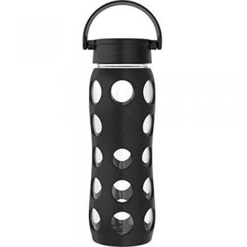 Botella de agua LifeFactory Classic Cap onyx 650 ml