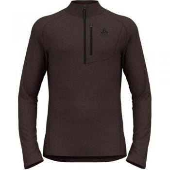 Forro polar Odlo Tencia 1/2 Zip para hombre, color rojo oscuro, talla L