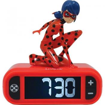 LEXIBOOK Miraculous 3D Night Light Alarm Clock with Sound Effects