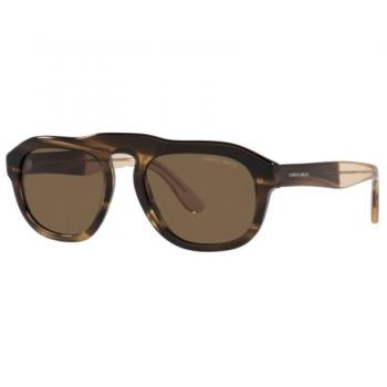 Giorgio Armani Striped Brown Sunglasses for Men, Size: 52 MM