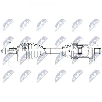 Árbol de transmisión NTY NPW-VV-023 con características de alta resistencia y durabilidad