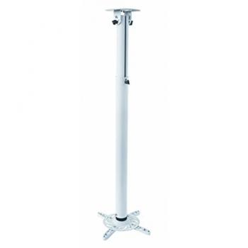 Soporte de Techo para Proyectores Kimex, Altura Ajustable 70-117 cm, Color Blanco, Función Giratorio/Inclinable