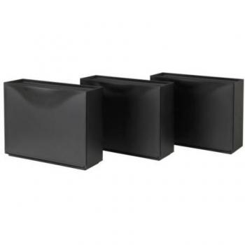 IKEA Trones - Zapato gabinete / almacenamiento, negro / 3 pack - 51x39 cm