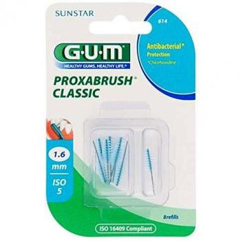 GUM Proxabrush Classic Interdental Brush Refills 1.6mm - Pack of 8
