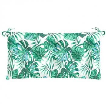 Cojín para Banco de Jardín, Almohada del Banco de Tela Oxford Estampado Hojas 100x50x7 cm