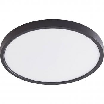 Plafón LED Lindby Smart Pravin, Ø 23 cm, CCT, negro, moderno, hecho de plástico para salón y comedor (1 llama)